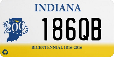 IN license plate 186QB