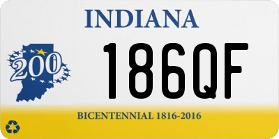 IN license plate 186QF