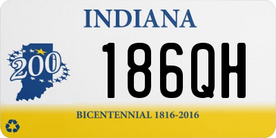 IN license plate 186QH