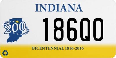 IN license plate 186QO