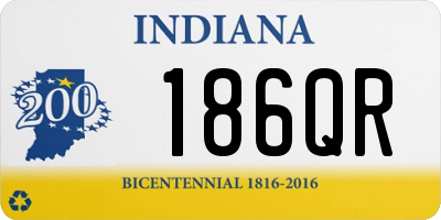 IN license plate 186QR