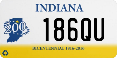 IN license plate 186QU