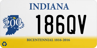 IN license plate 186QV