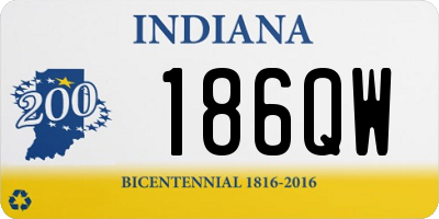 IN license plate 186QW