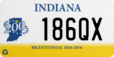 IN license plate 186QX