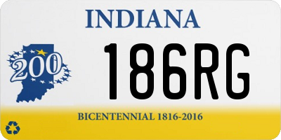 IN license plate 186RG