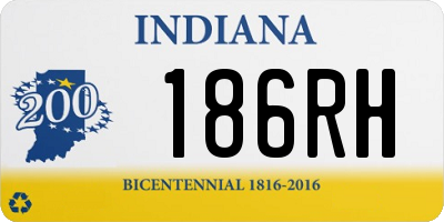 IN license plate 186RH