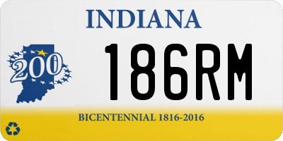 IN license plate 186RM