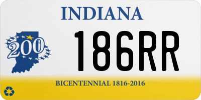 IN license plate 186RR