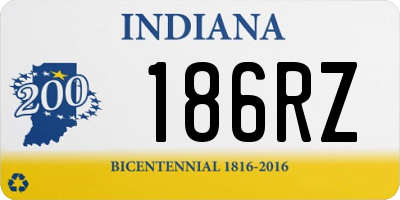 IN license plate 186RZ