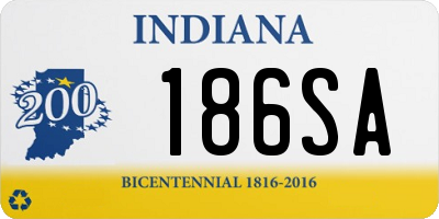 IN license plate 186SA