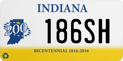 IN license plate 186SH