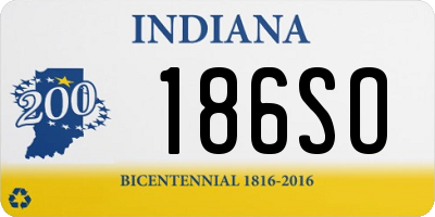 IN license plate 186SO