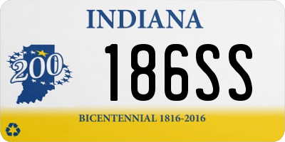 IN license plate 186SS