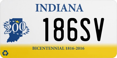 IN license plate 186SV