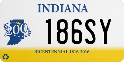IN license plate 186SY