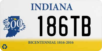IN license plate 186TB