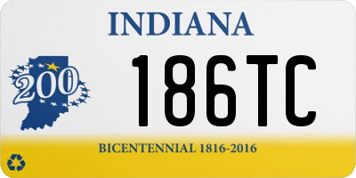 IN license plate 186TC