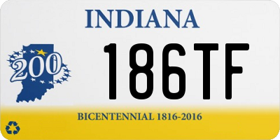 IN license plate 186TF