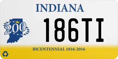 IN license plate 186TI