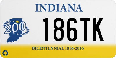 IN license plate 186TK