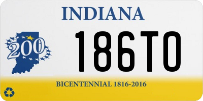 IN license plate 186TO