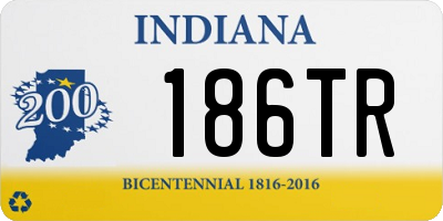 IN license plate 186TR