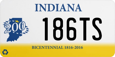 IN license plate 186TS