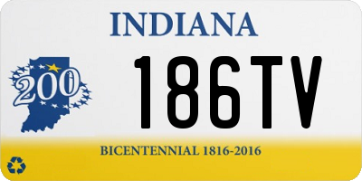 IN license plate 186TV