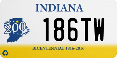 IN license plate 186TW