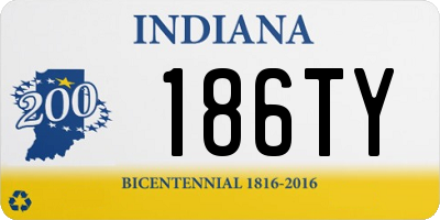 IN license plate 186TY