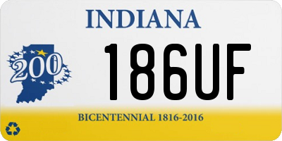 IN license plate 186UF