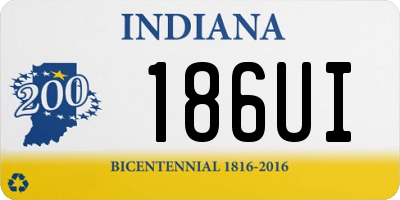 IN license plate 186UI