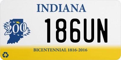 IN license plate 186UN