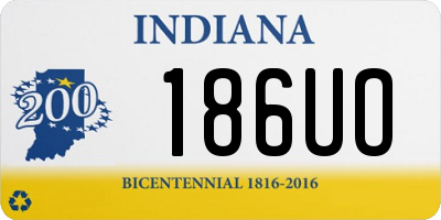 IN license plate 186UO