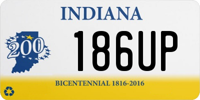 IN license plate 186UP