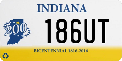 IN license plate 186UT