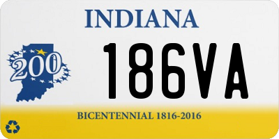 IN license plate 186VA