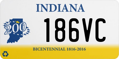 IN license plate 186VC