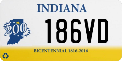 IN license plate 186VD