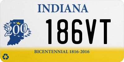 IN license plate 186VT