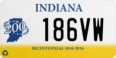 IN license plate 186VW