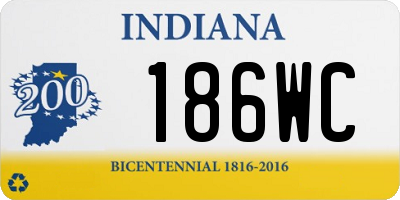 IN license plate 186WC