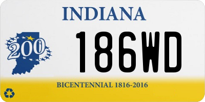 IN license plate 186WD