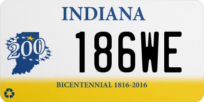 IN license plate 186WE