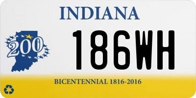 IN license plate 186WH