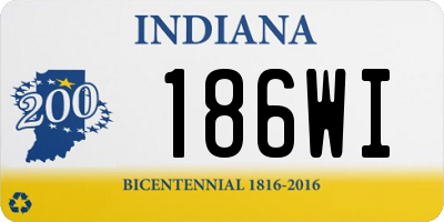 IN license plate 186WI