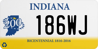 IN license plate 186WJ