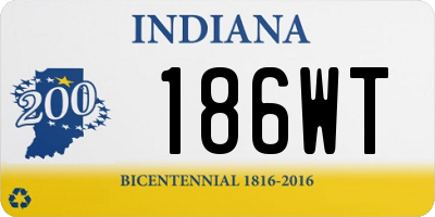 IN license plate 186WT