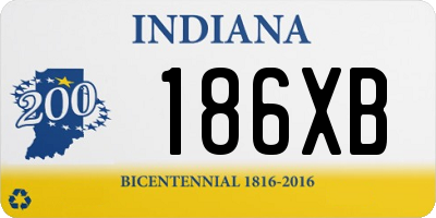 IN license plate 186XB